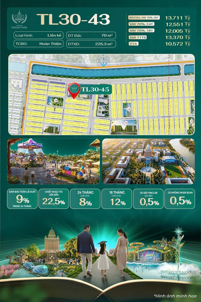 Liền kề Vinhomes S&agrave;i G&ograve;n Park căn 8