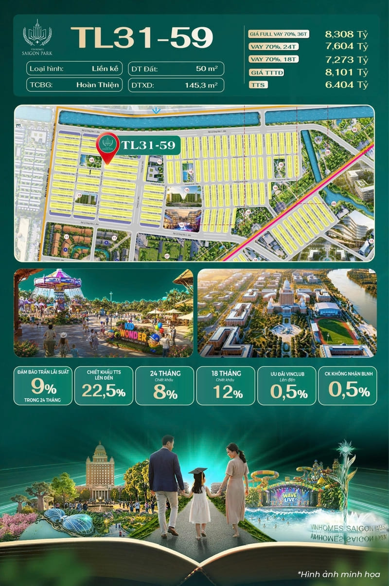 Liền kề Vinhomes S&agrave;i G&ograve;n Park căn 9