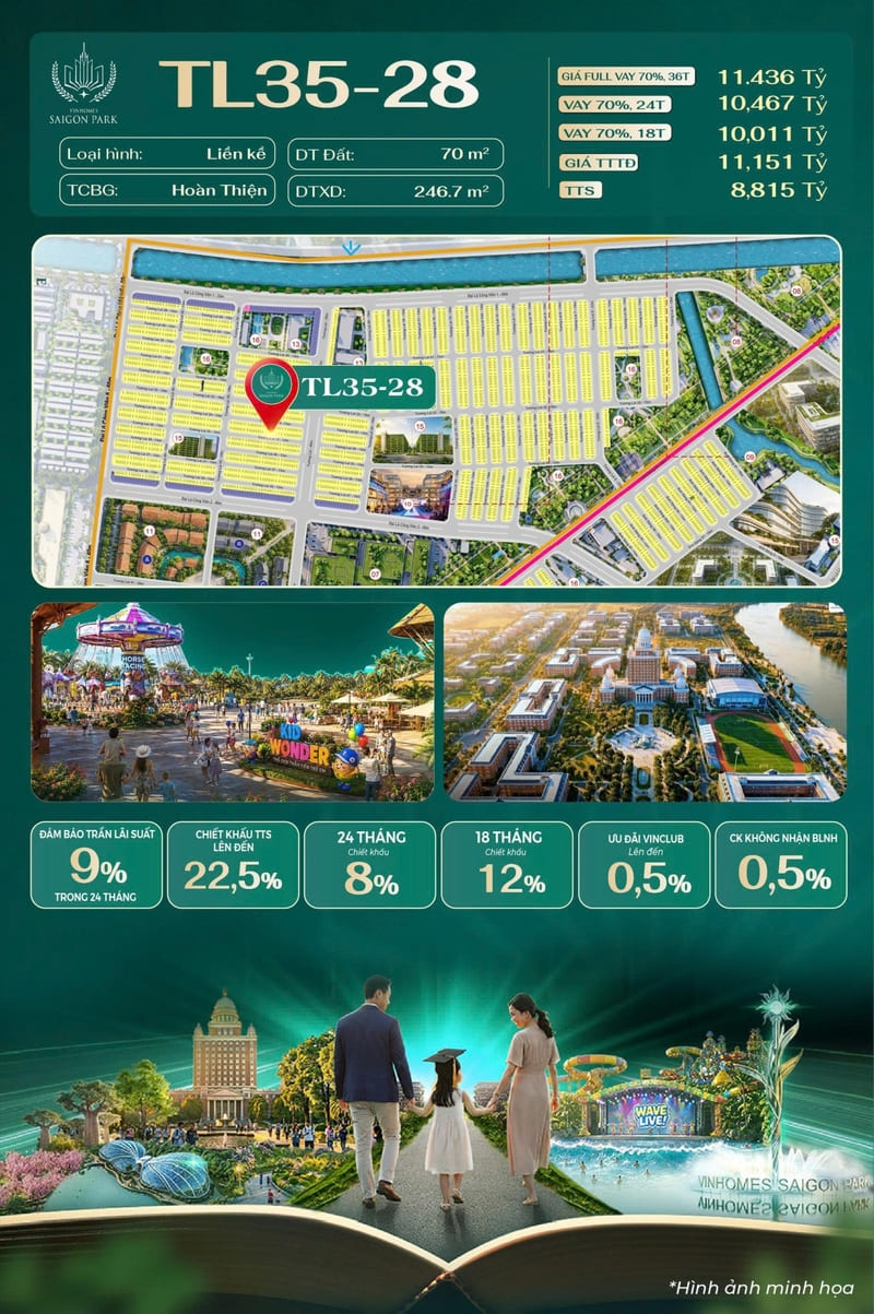 Liền kề Vinhomes S&agrave;i G&ograve;n Park căn 11