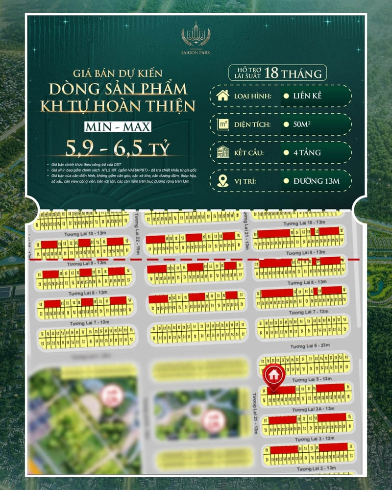 Liền kề Vinhomes S&agrave;i G&ograve;n Park 7