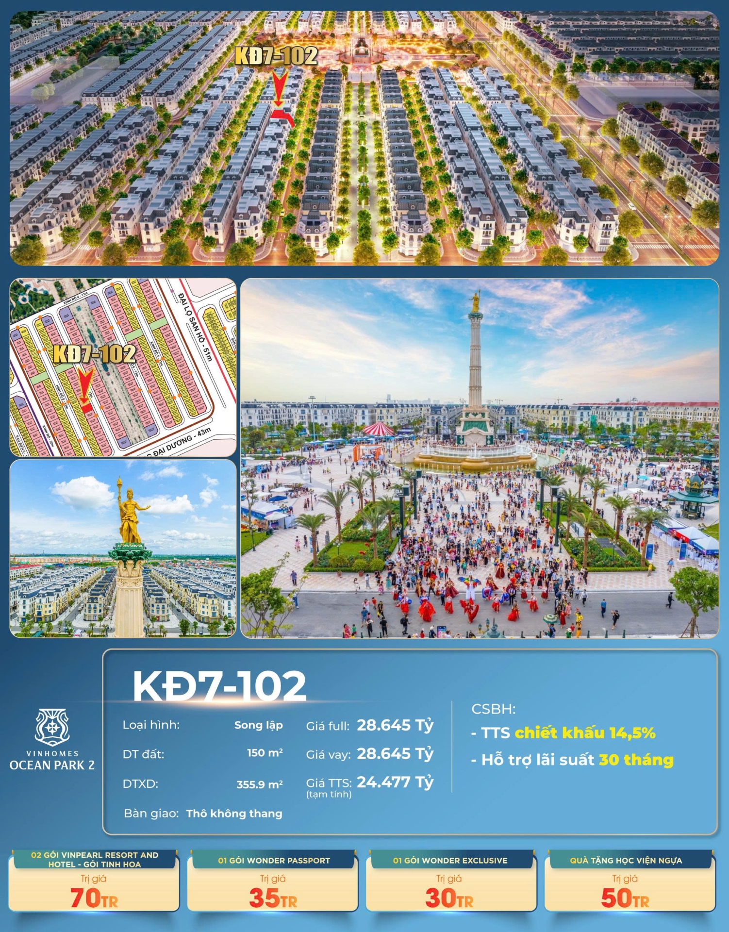 Tổng hợp quỹ căn độc quyền dự án Vinhomes Ocean Park 2