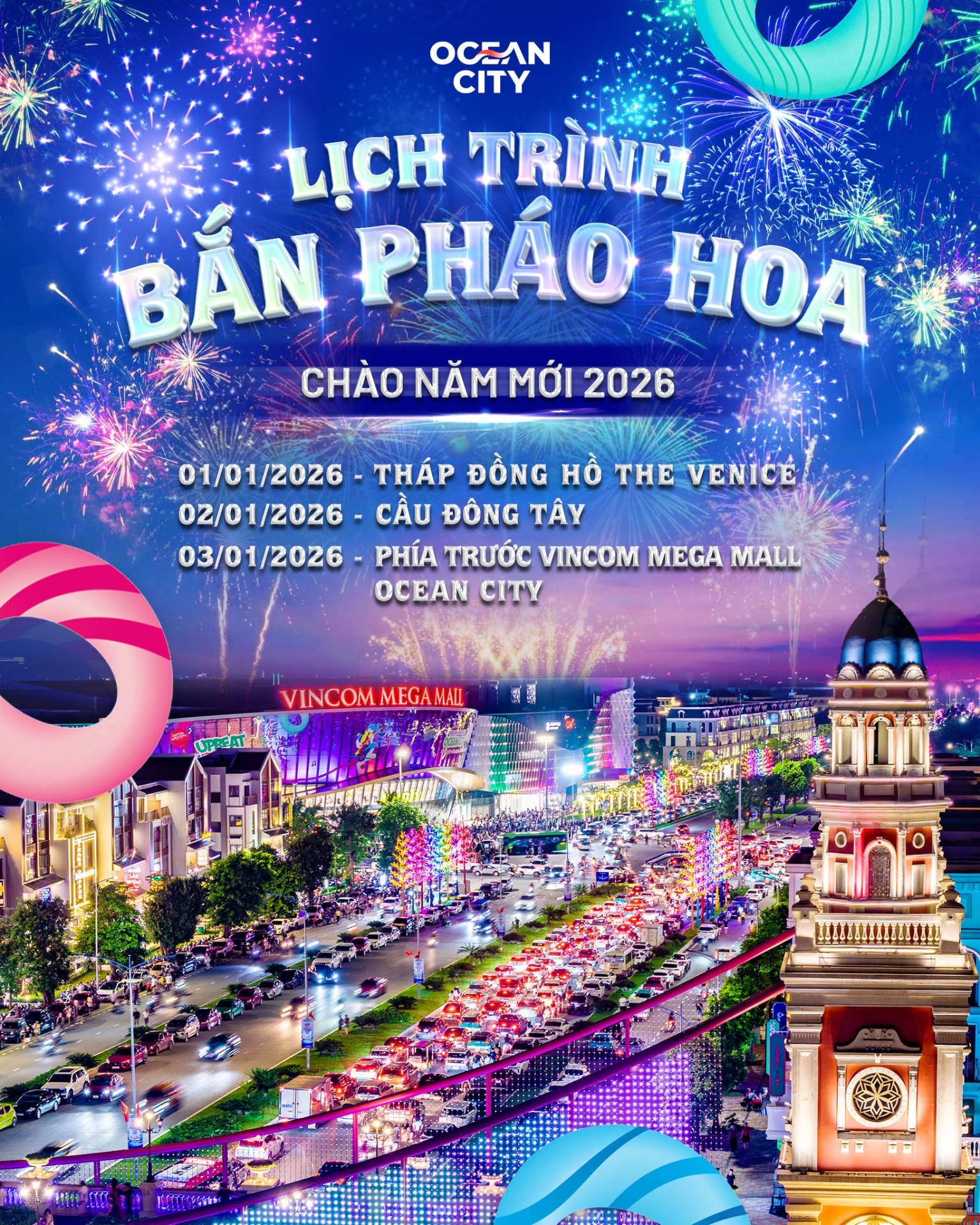 Ocean City rực rỡ pháo hoa - Khởi động năm mới 2026 đầy hứng khởi