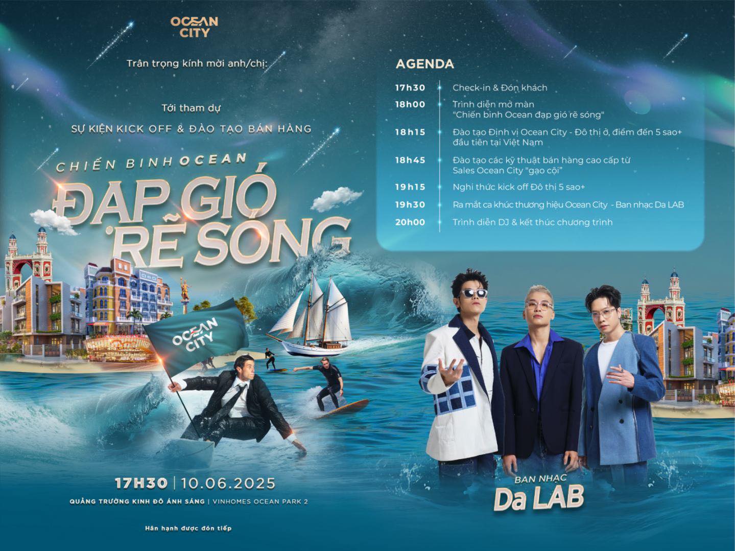 Sự kiện Kick Off và Đào tạo dự án Ocean City - Chiến binh Ocean đạp gió rẽ sóng