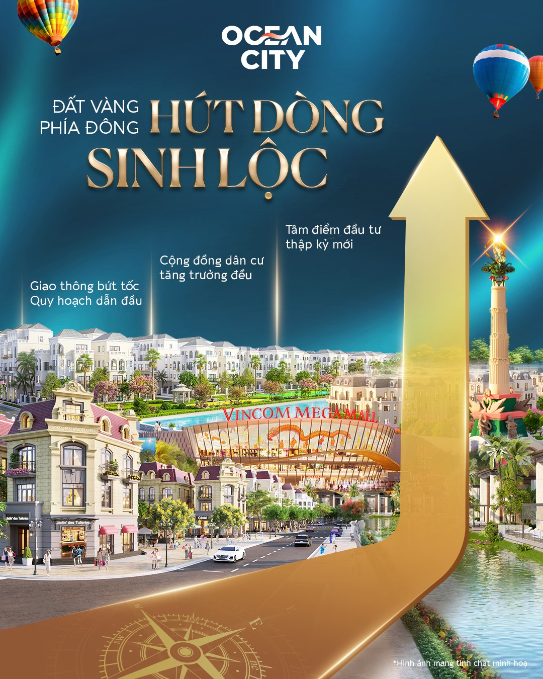 Đất vàng phía Đông - Hút dòng sinh lộc