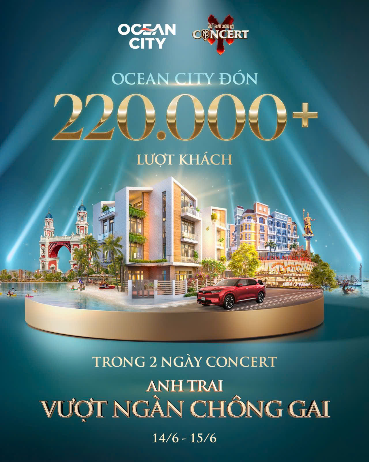 Ocean City đón 220.000+ lượt khách trong 2 ngày Concert ATVNCG 14 - 15/6