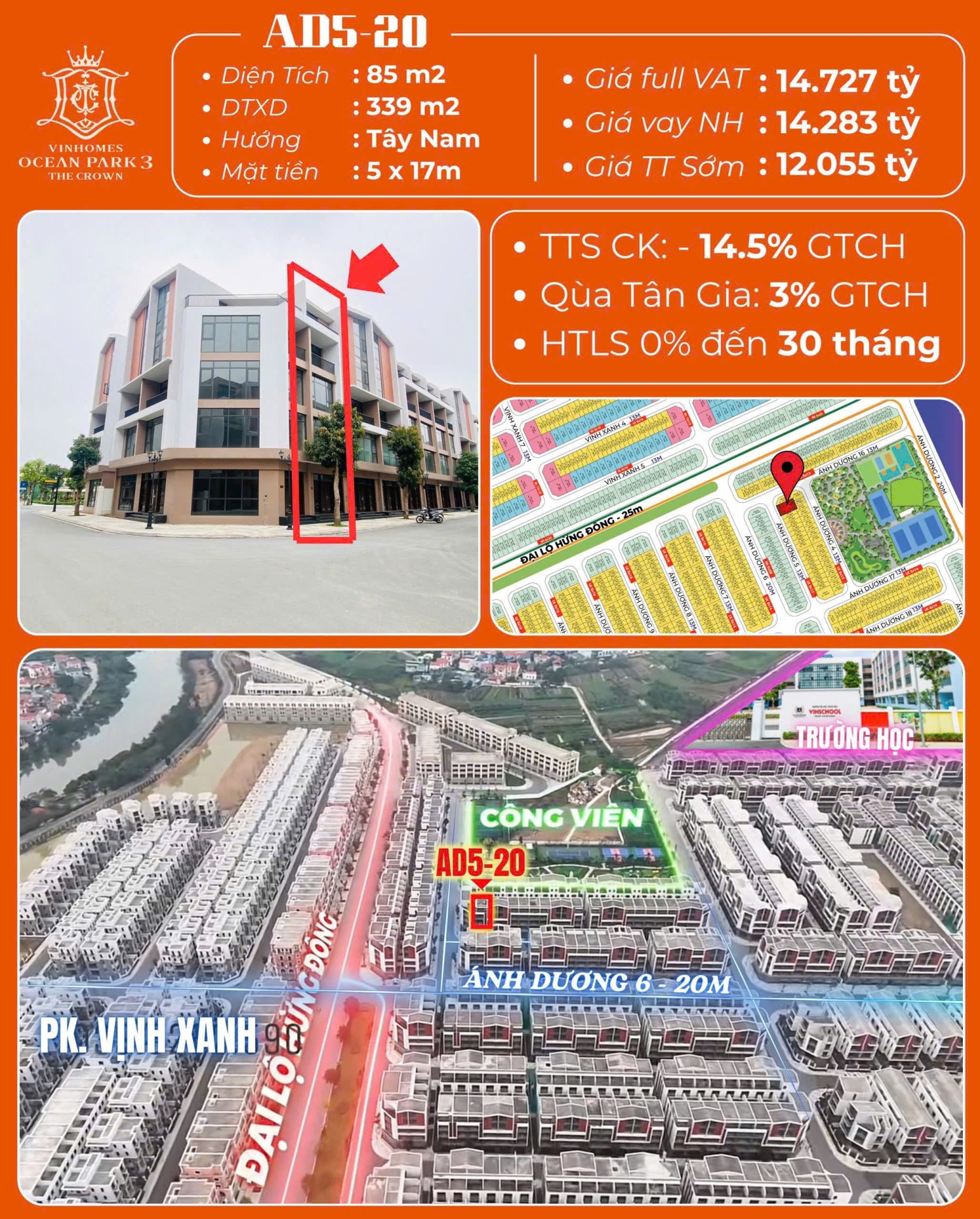 Tổng hợp quỹ căn độc quyền dự án Vinhomes Ocean Park 3