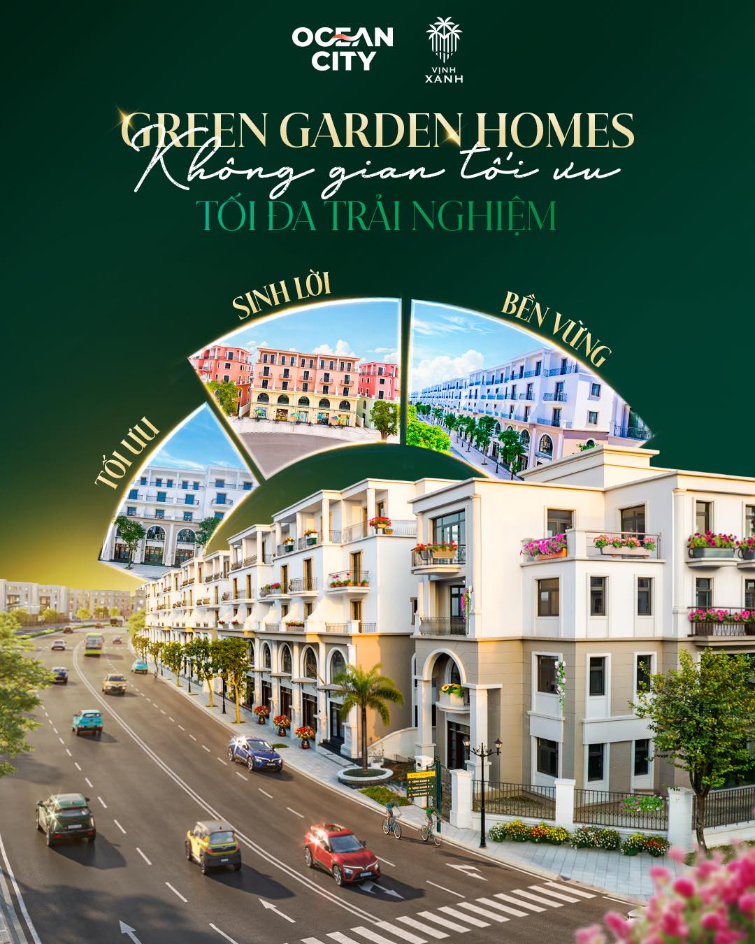 [Bất Động Sản 68 - batdongsan68.vn] Vinhomes Ocean Park 2 - Vinhomes Ocean Park 3: Tại tâm điểm Vịnh Xanh, Green Garden House được kiến tạo như một “dấu ấn riêng” dành cho thế hệ chủ nhân đề cao sự tối ưu trong từng mét vuông sống, nơi công năng hiện đại hòa vào vẻ an nhiên của thiên nhiên bản địa.