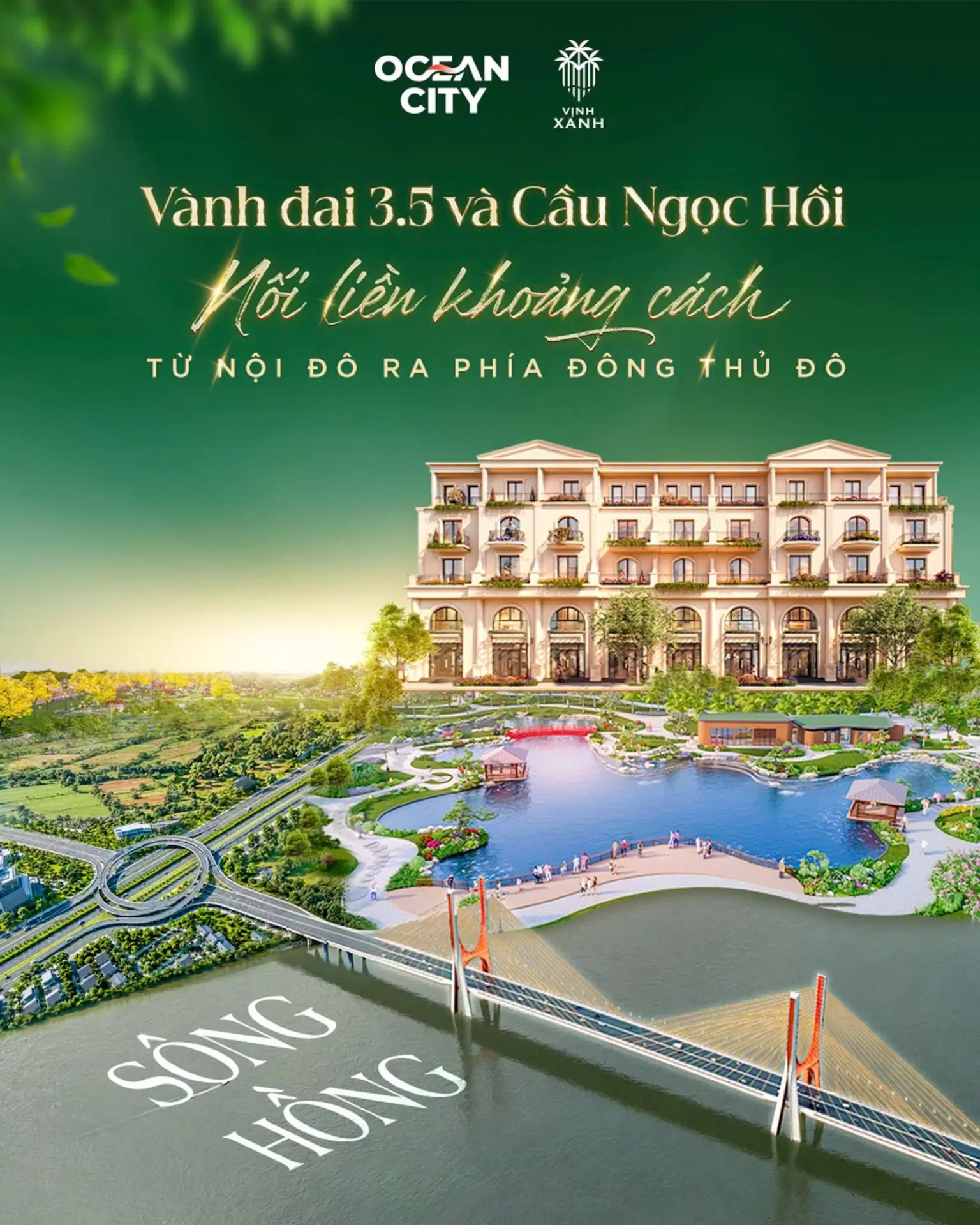 Vành Đai 3.5 và Cầu Ngọc Hồi nối liền khoảng cách từ nội đô ra phía Đông Thủ Đô