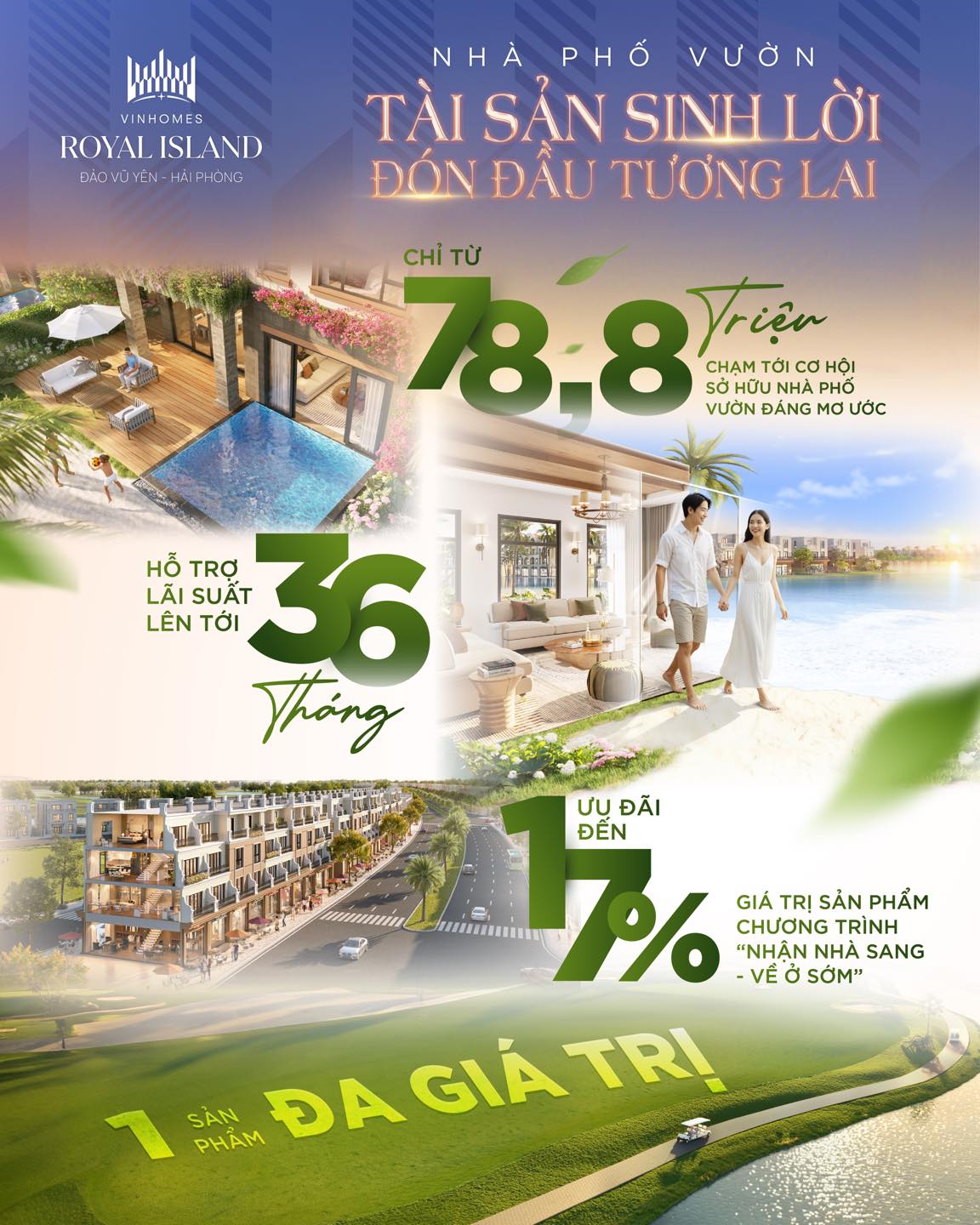 Nhà phố vườn Vinhomes Royal Island  -Tài sản sinh lời đón đầu tương lai
