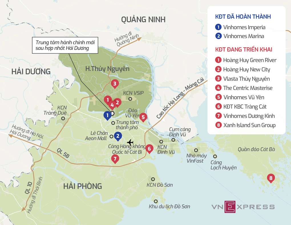Bất động sản Hải Phòng bùng nổ các đại dự án