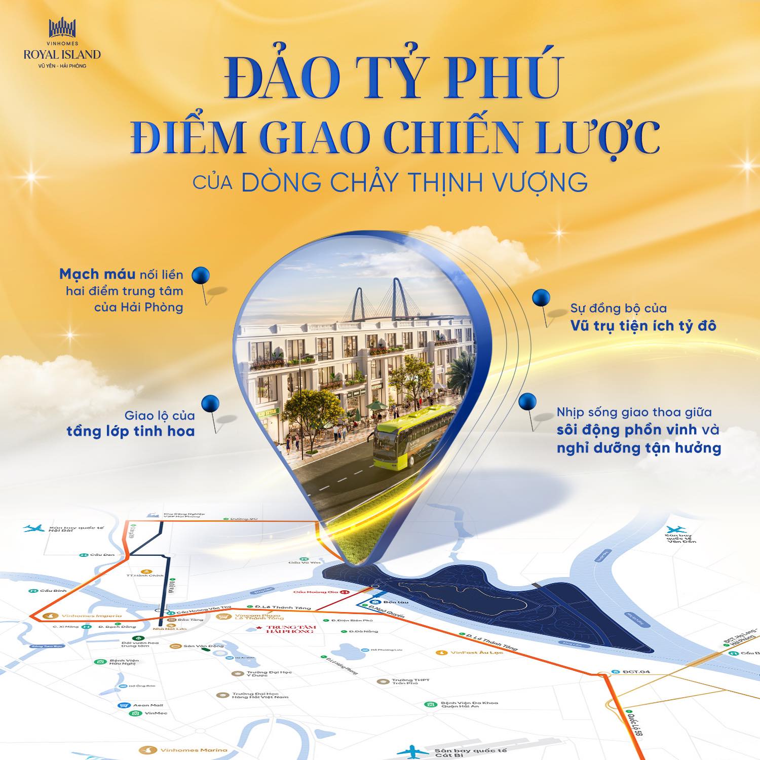 Vinhomes Royal Island - Đảo Tỷ Phú điểm giao chiến lược của dòng chảy Thịnh Vượng