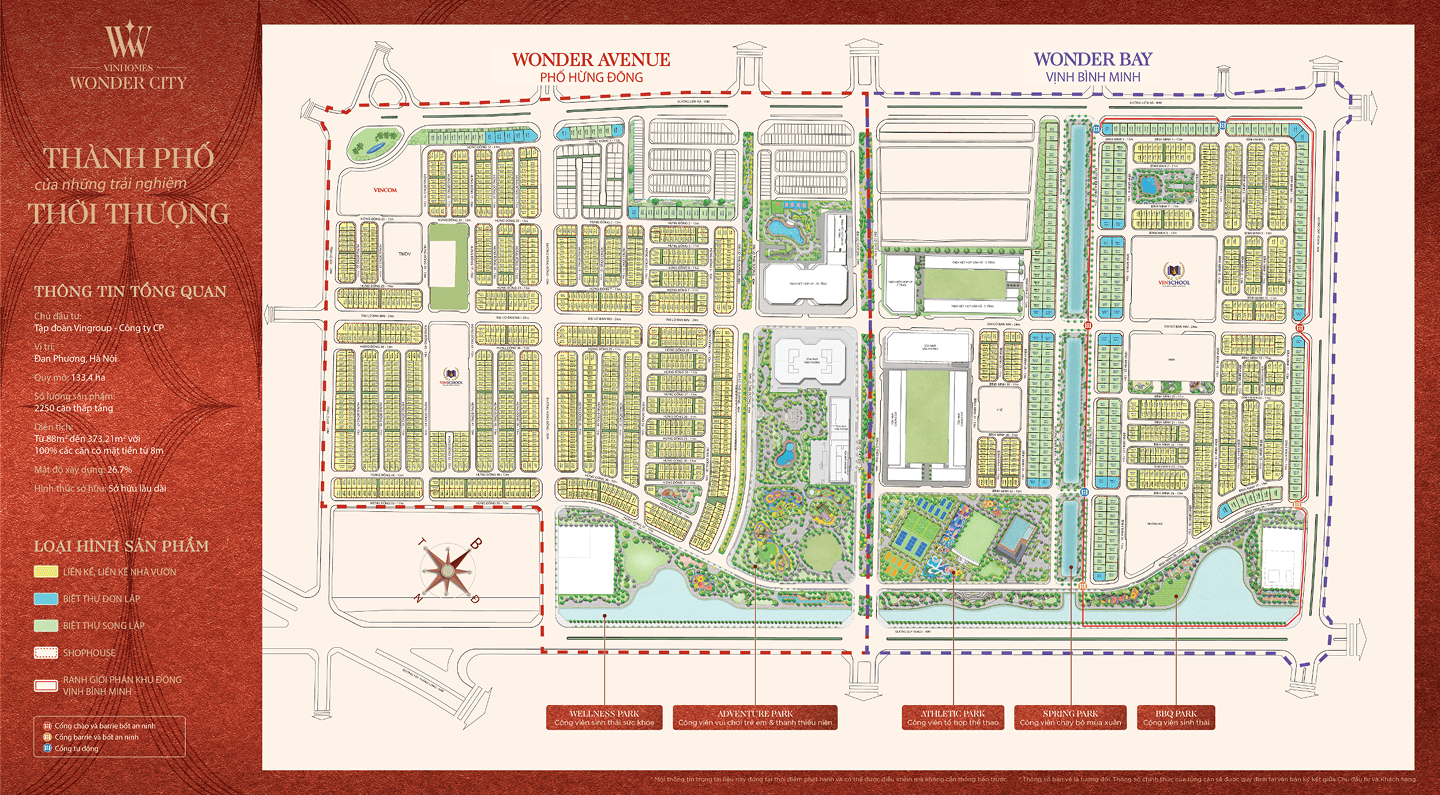 Mặt bằng dự án Vinhomes Wonder City