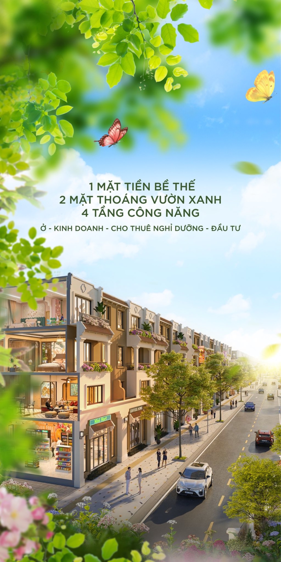 3 trụ cột vàng tạo nên giá  trị vượt  trội của thương phố Đại lộ Green Boulevard
