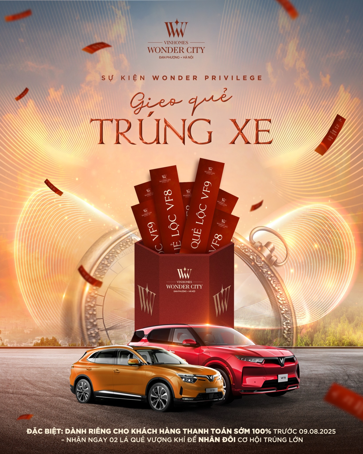 Gieo quẻ trúng xe - Khai mạch vượng khí cùng Vinhomes Wonder City