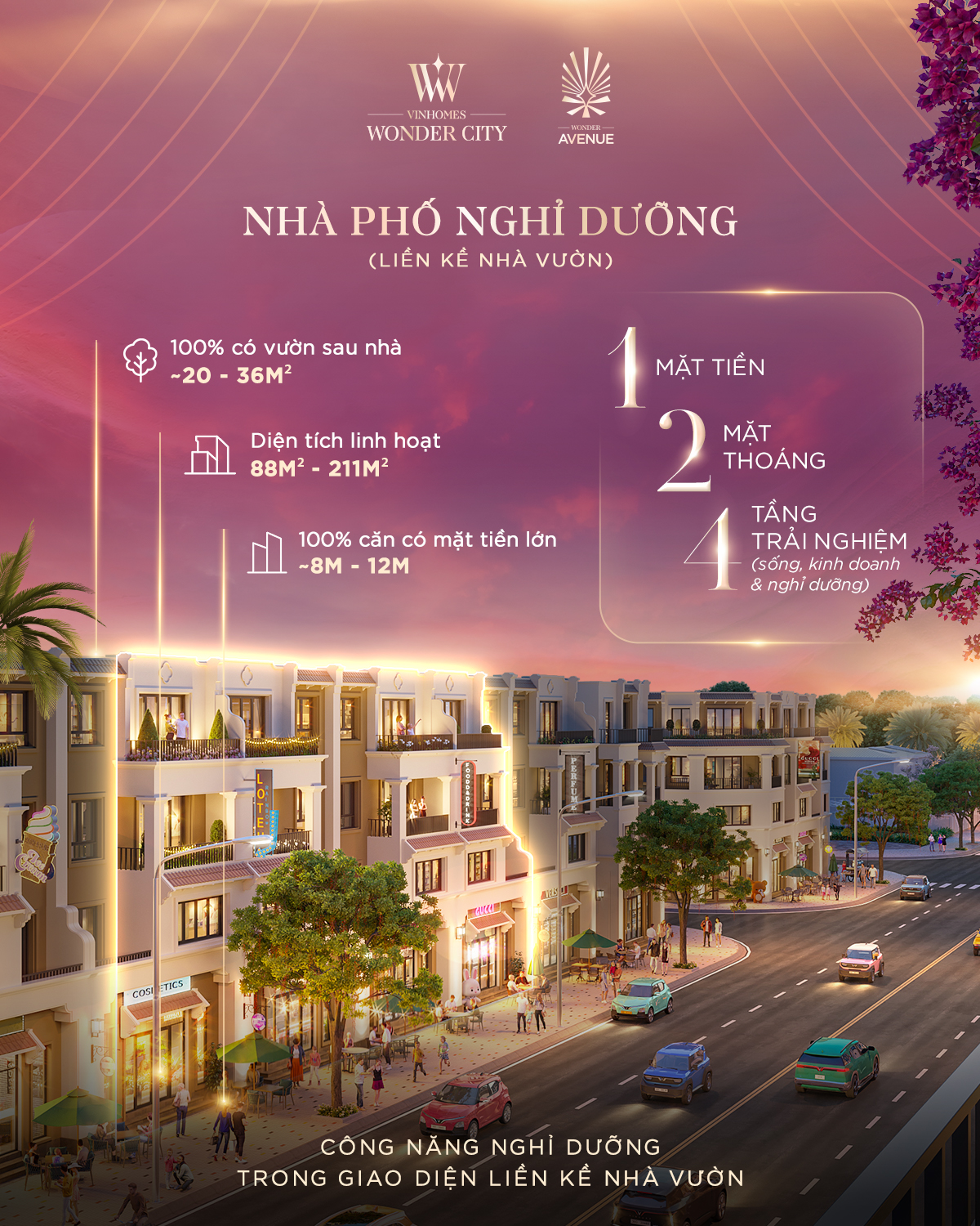 Khám phá dòng sản phẩm Nhà Phố Nghỉ Dưỡng độc đáo tại Vinhomes Wonder City