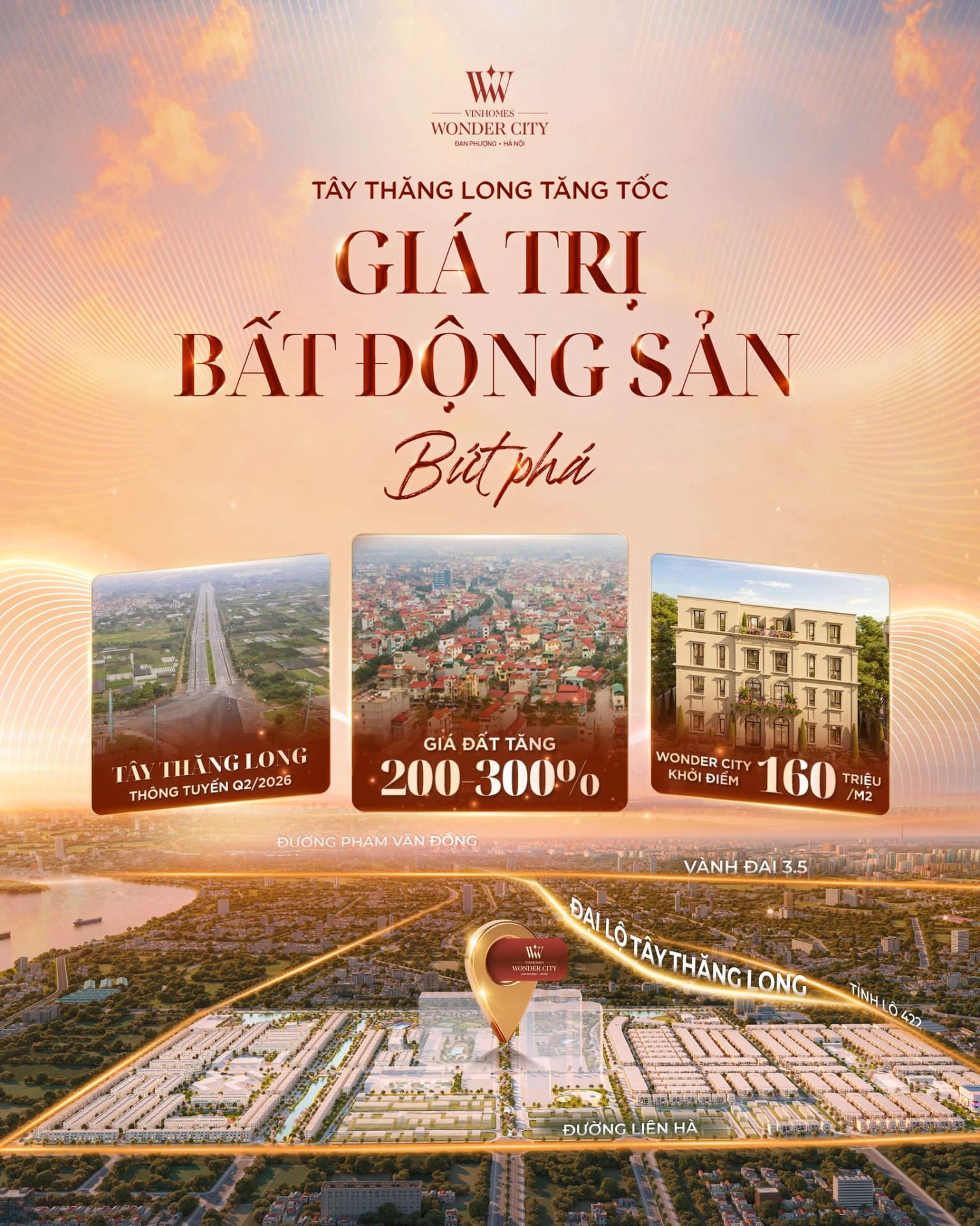 Tây Thăng Long - Trục đại lộ tỷ đô góp phần định hình lại bản đồ giá BĐS Phía Tây