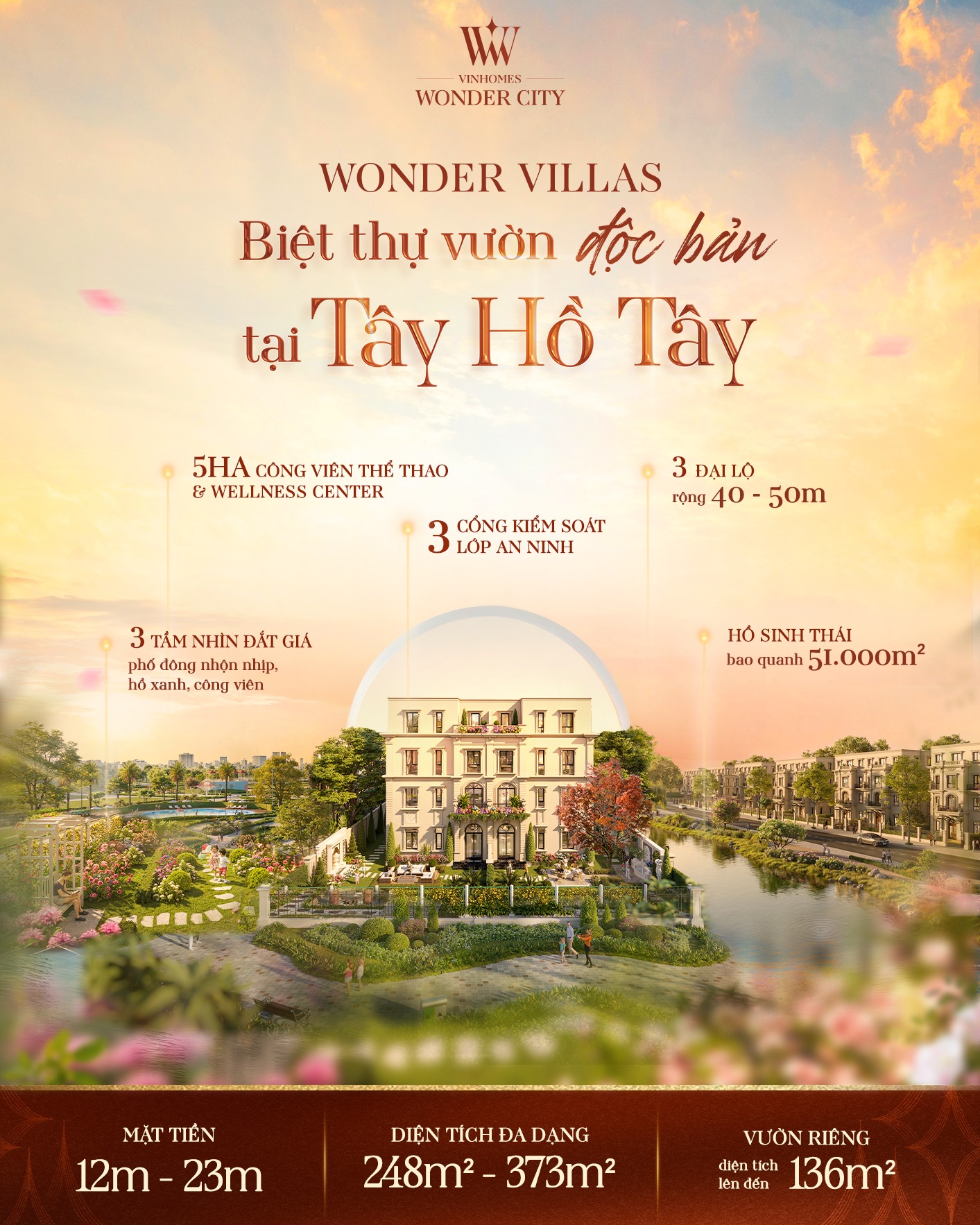 Wonder Villas biệt thự vườn độc bản tại Tây Hồ Tây