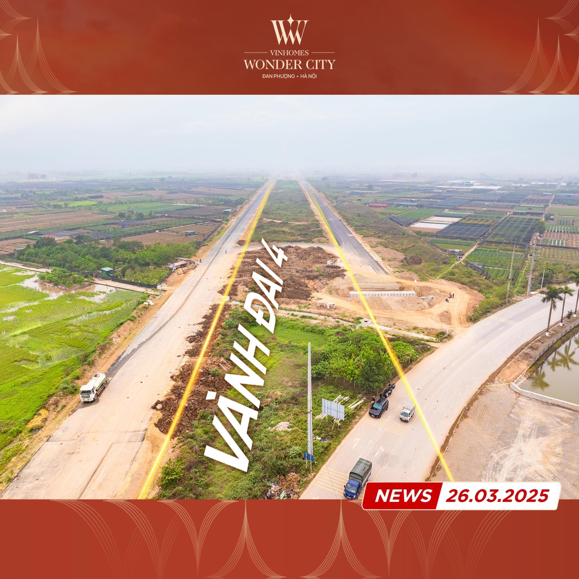 Tin mới: Lãnh đạo huyện Đan Phượng chỉ đạo chậm nhất ngày 06.04.2025 thi công tuyến Tây Thăng Long - Bước tiến chiến lược cho Vinhomes Wonder City