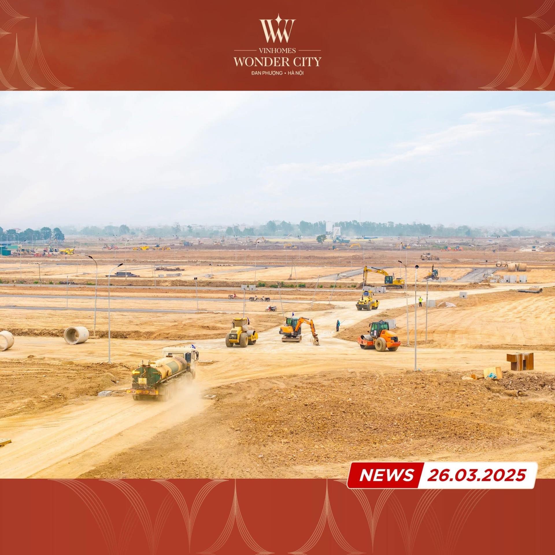 Tin mới: Lãnh đạo huyện Đan Phượng chỉ đạo chậm nhất ngày 06.04.2025 thi công tuyến Tây Thăng Long - Bước tiến chiến lược cho Vinhomes Wonder City