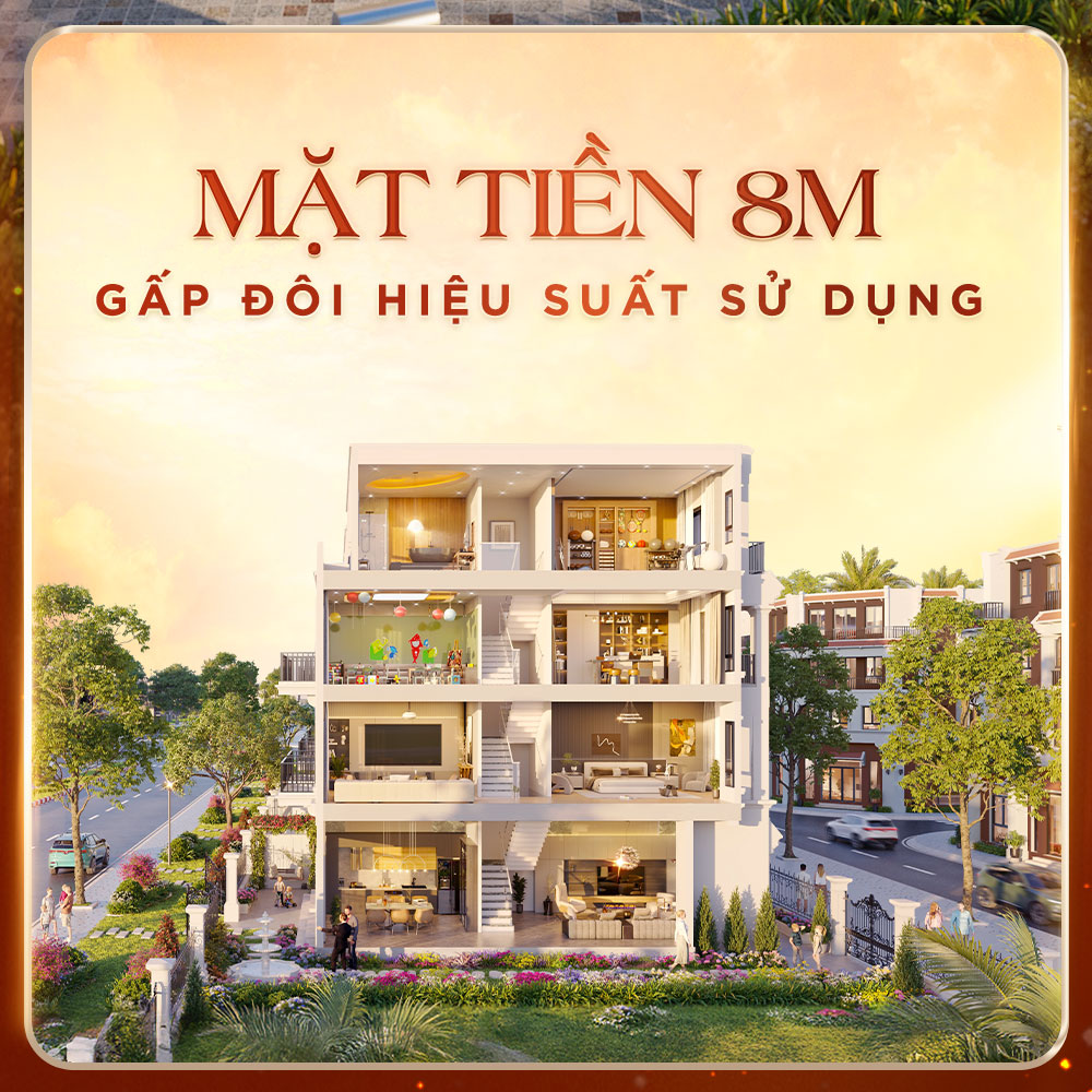 Hàng hiếm: Thương phố Đại lộ 120m2, gấp đôi mặt tiền - Nhân hai giá trị