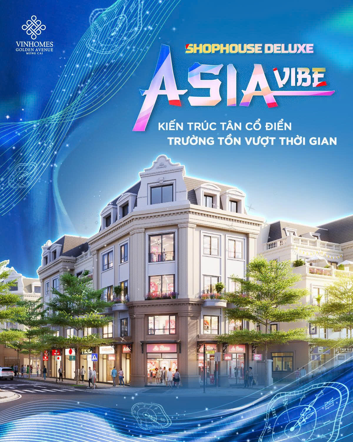 Shophouse Deluxe Asia Vibe: Kiến trúc tân cổ điển - Trường tồn vượt thời gian