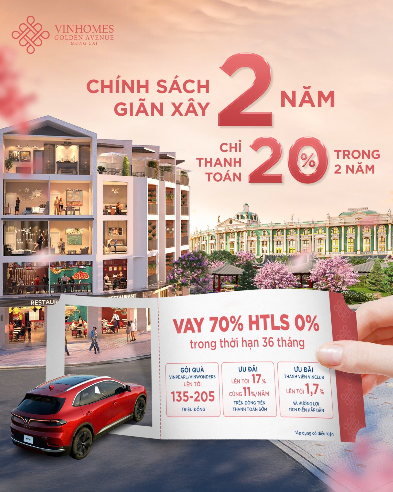 Đón cơ hội vàng: Giãn xây 2 năm - Thanh toán trước chỉ 20% trong 2 năm