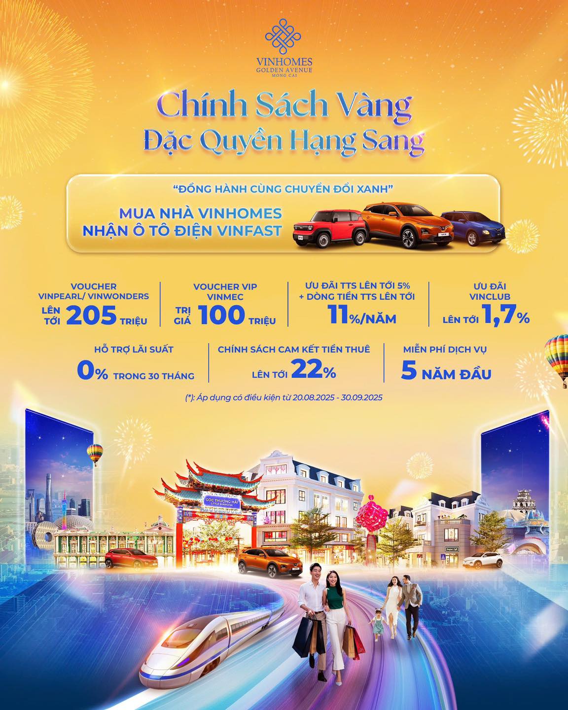 Chính sách vàng, đặc quyền hạng sang tại Vinhomes Golden Avenue