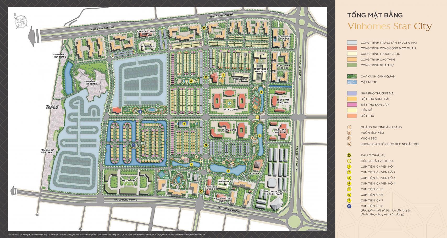 [Bất Động Sản 68 -batdongsan68.vn] tổng mặt bằng của Vinhomes Star City, Thanh Hóa