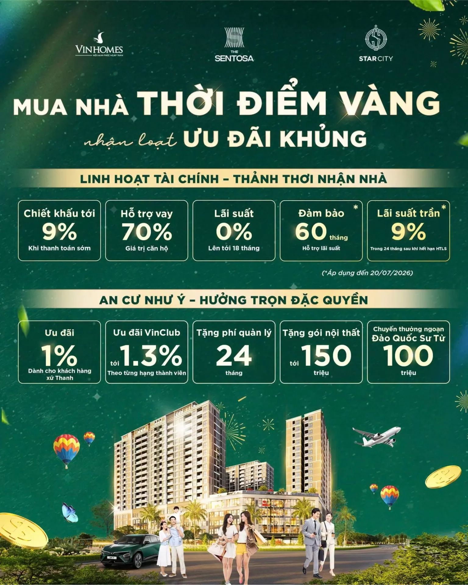 Mua nhà thời điểm vàng - Nhận loạt ưu đãi khủng tại The Sentosa