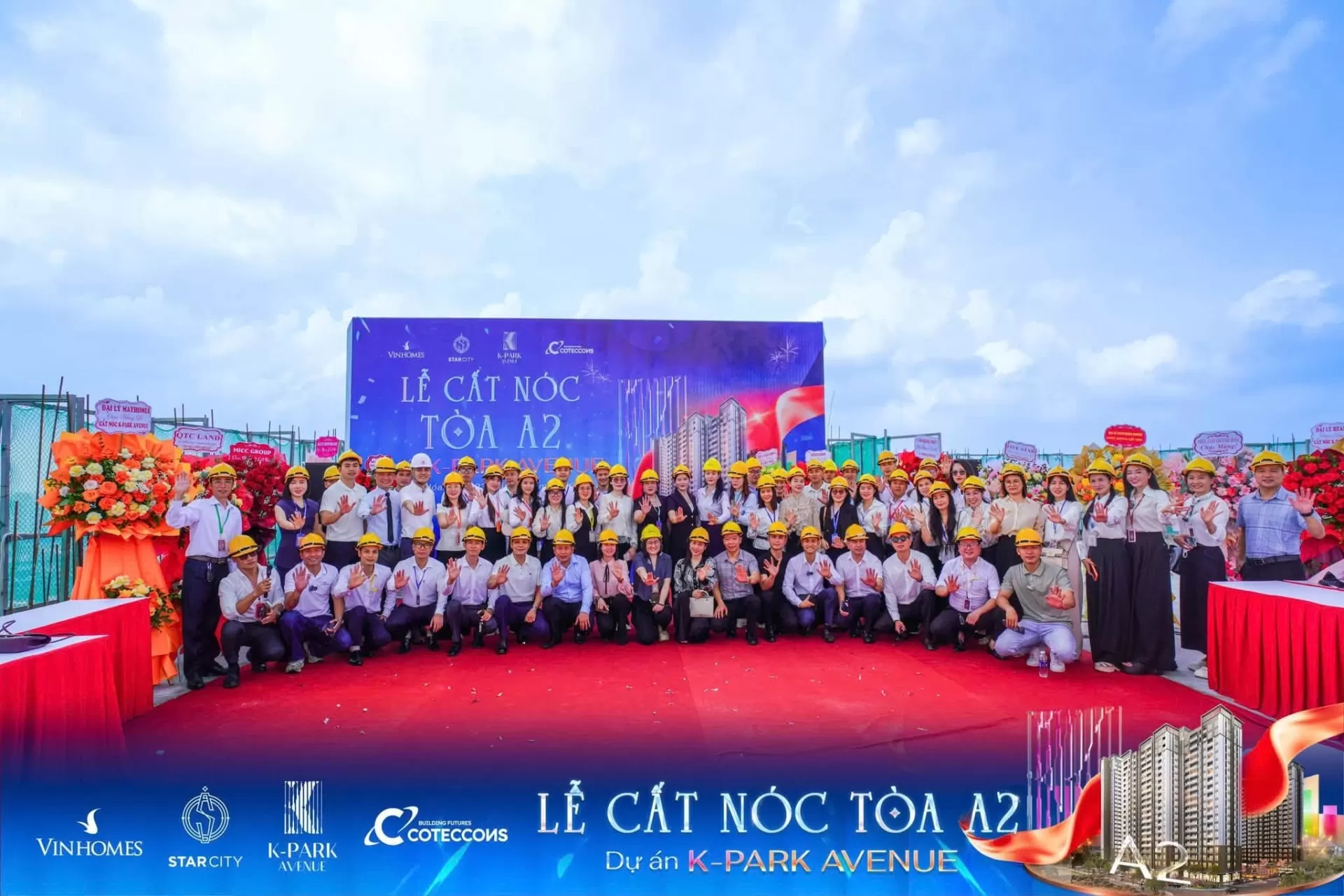 Chính thức cất nóc tòa A2 The K-Park Avenue - Dấu mốc mới, hành trình mới
