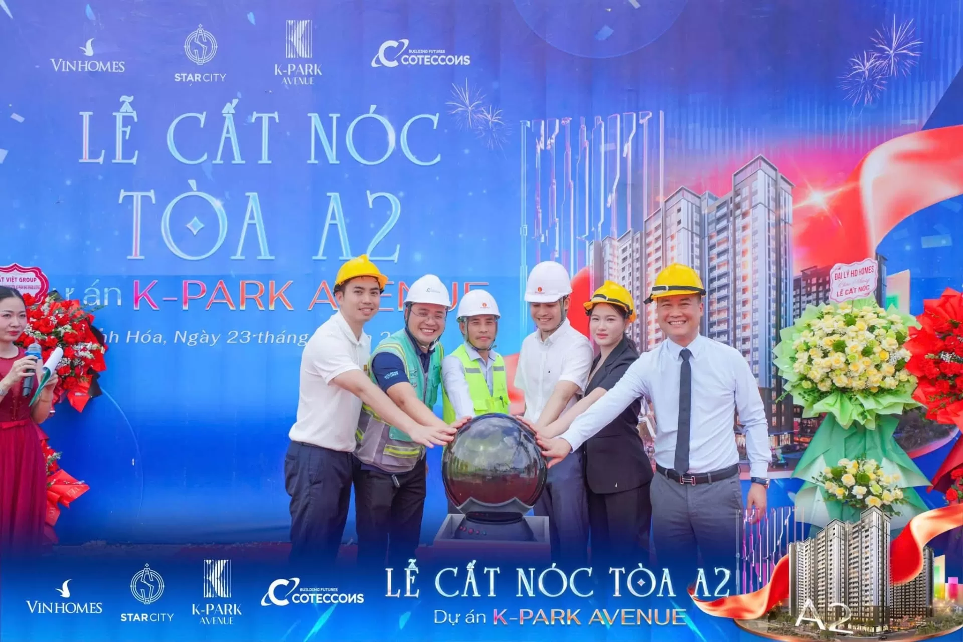 Chính thức cất nóc tòa A2 The K-Park Avenue - Dấu mốc mới, hành trình mới