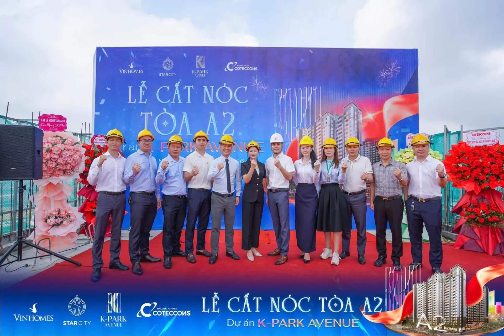 Chính thức cất nóc tòa A2 The K-Park Avenue - Dấu mốc mới, hành trình mới