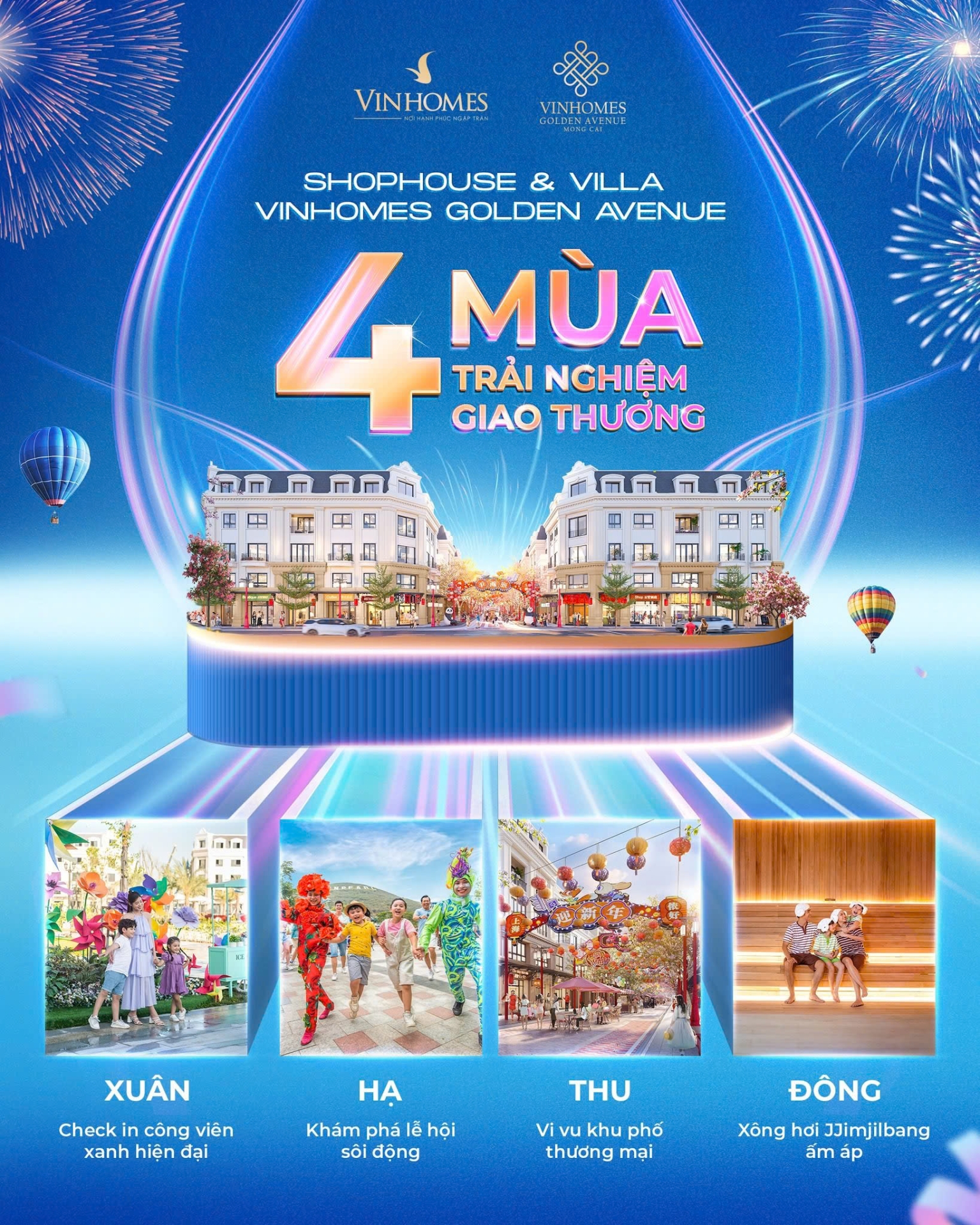 Shophouse & Villa Vinhomes Golden Avenue: Bốn mùa trải nghiệm - Bốn mùa giao thương.