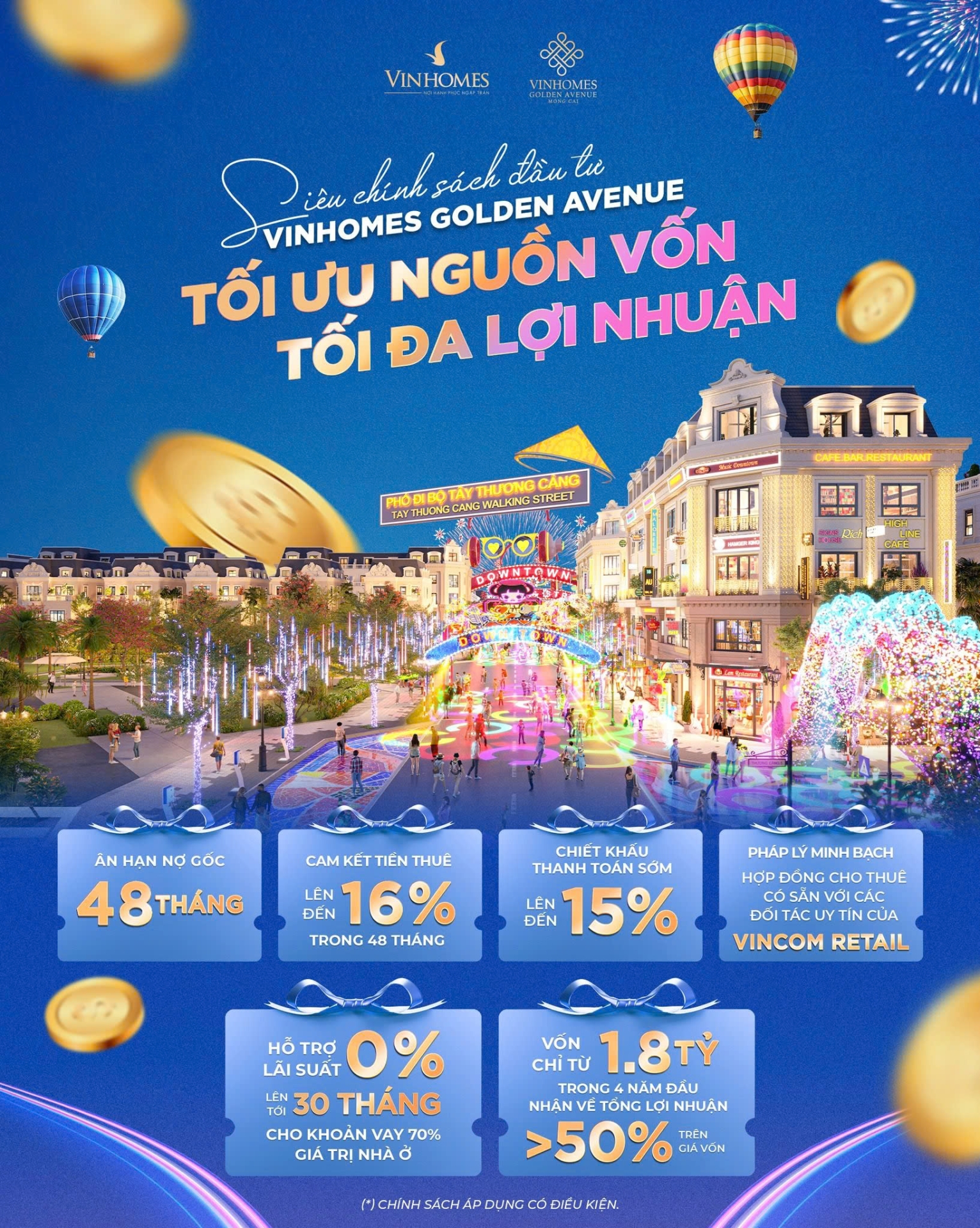 Tối ưu nguồn vốn - Tối đa lợi nhuận cùng siêu phẩm chính sách đầu tư tại Vinhomes Golden Avenue
