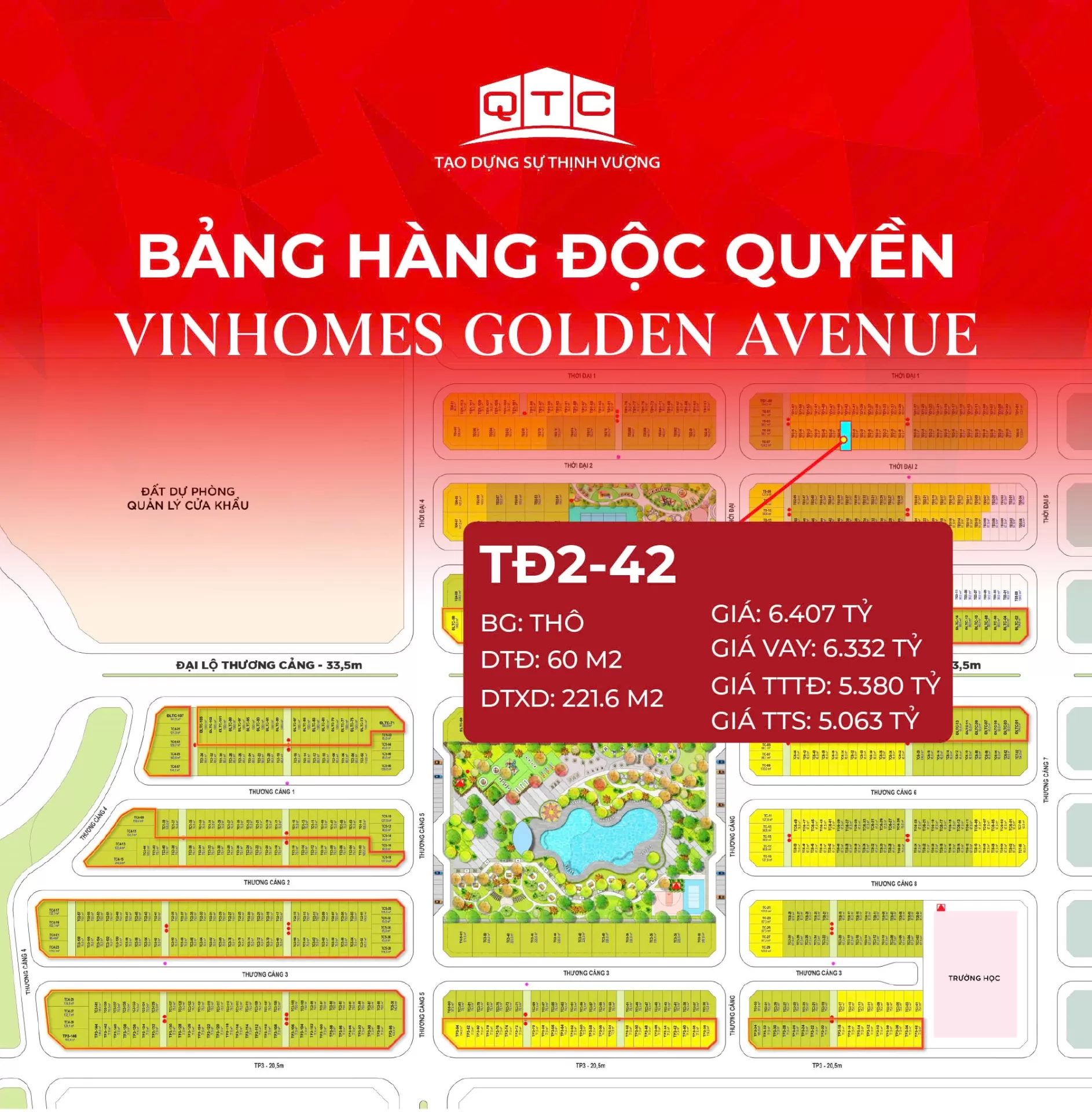 Liền kề TĐ2-42 Vinhomes Golden Avenue Móng Cái