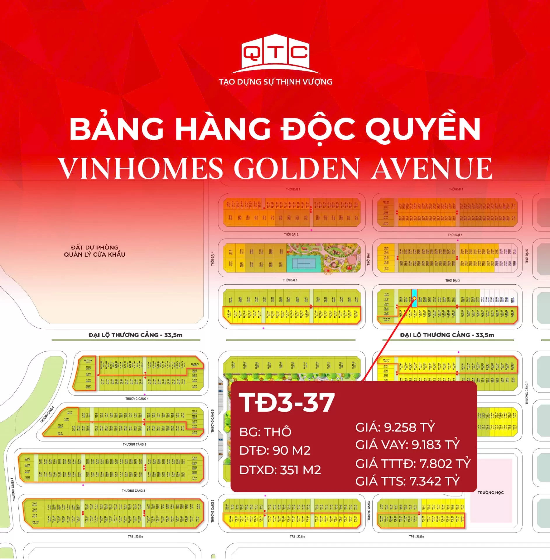 Liền kề TĐ3-37 Vinhomes Golden Avenue Móng Cái