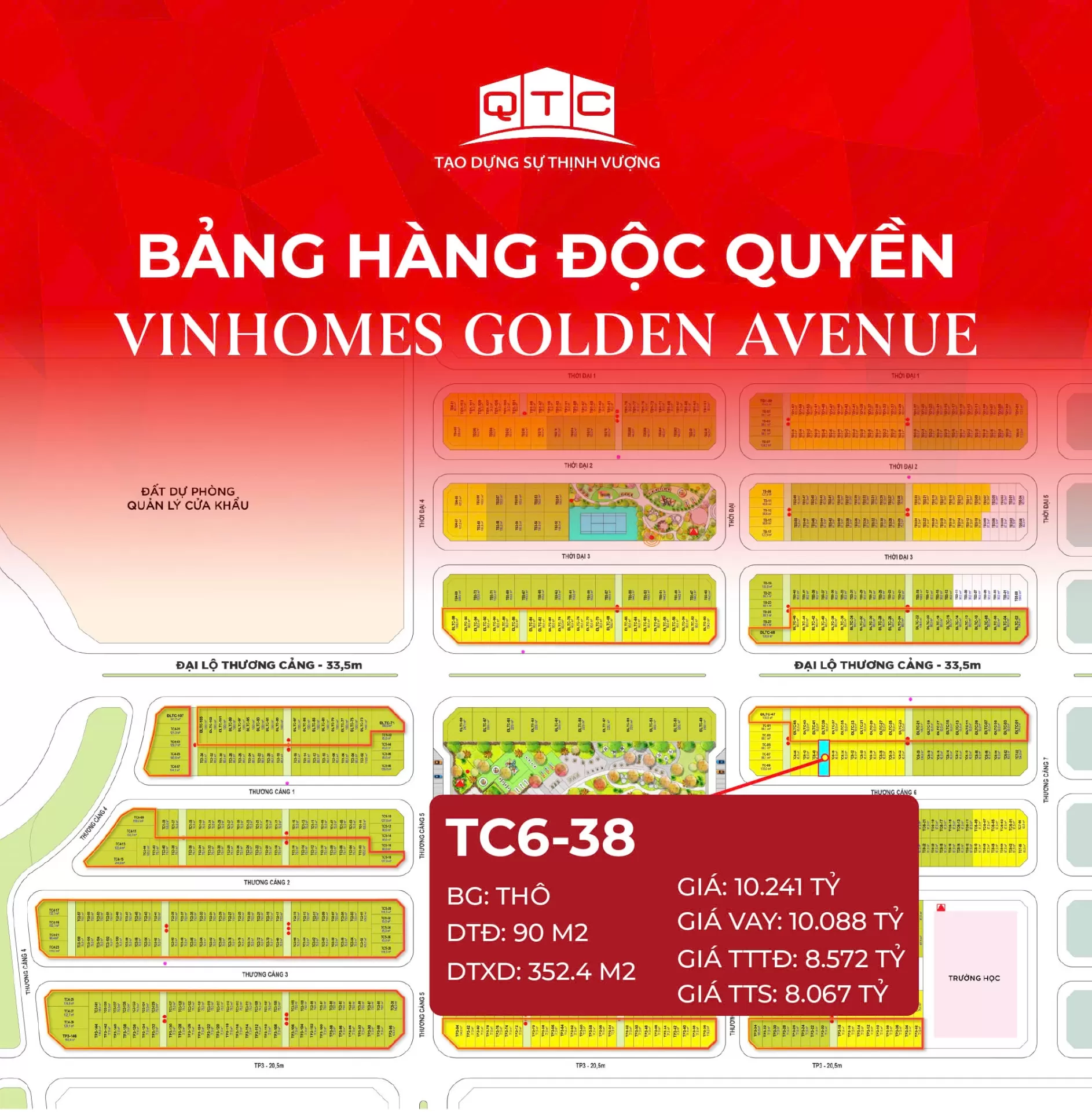 Shophouse TC6-38 Vinhomes Golden Avenue Móng Cái