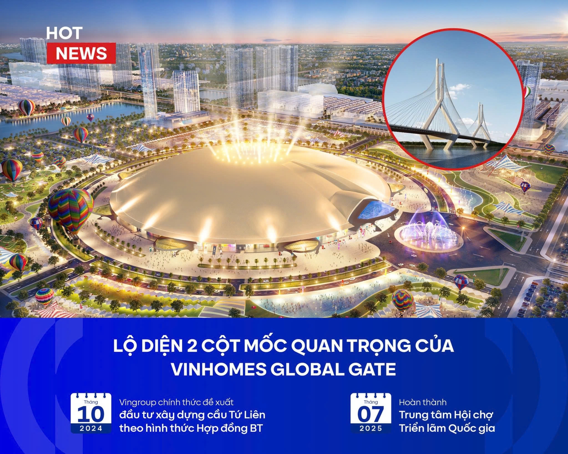 Hot News: Lộ diện 2 cột mốc quan trọng của Vinhomes Global Gate