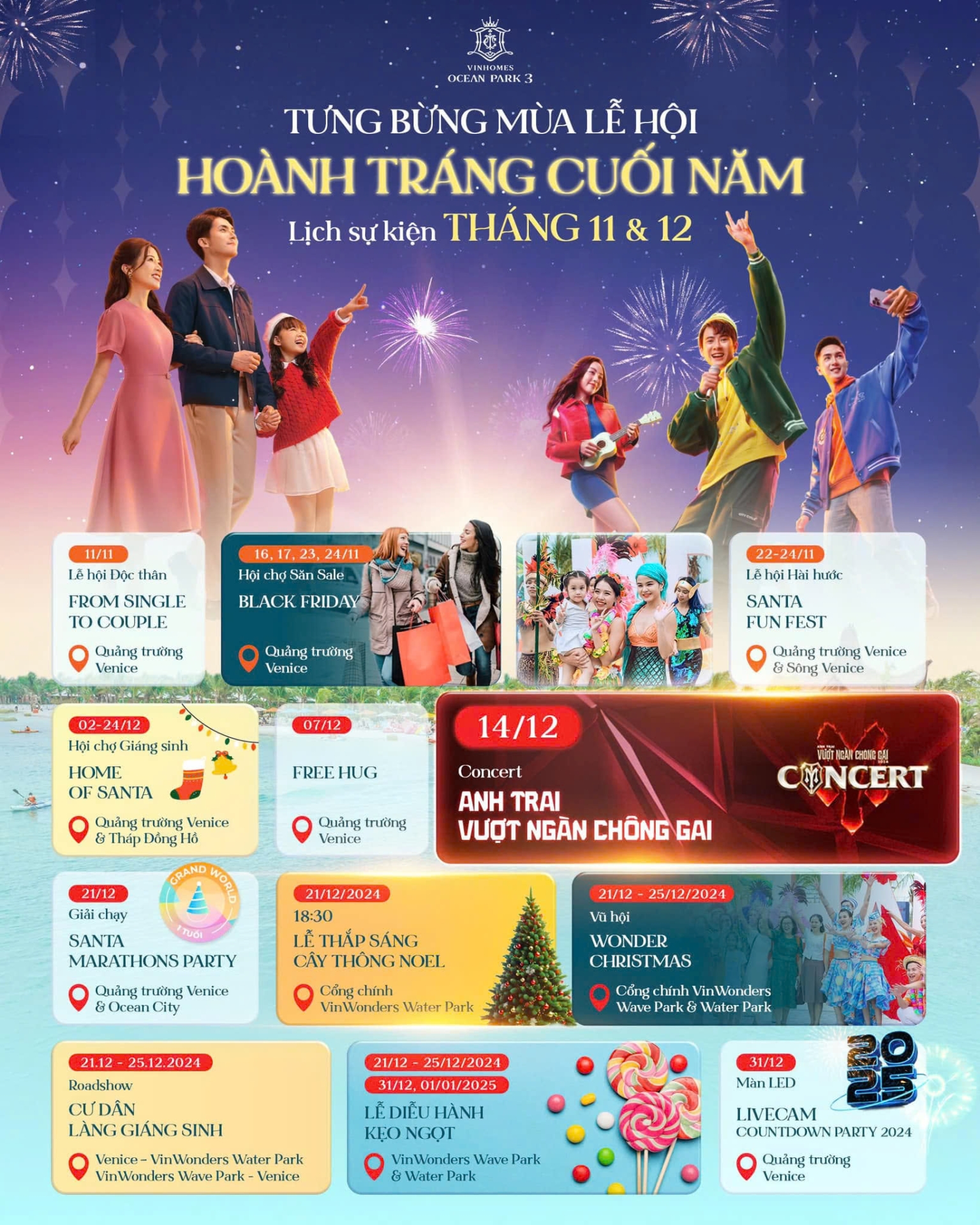 Mùa lễ hội cuối năm rực rỡ đã đến tại Vinhomes Ocean Park 3