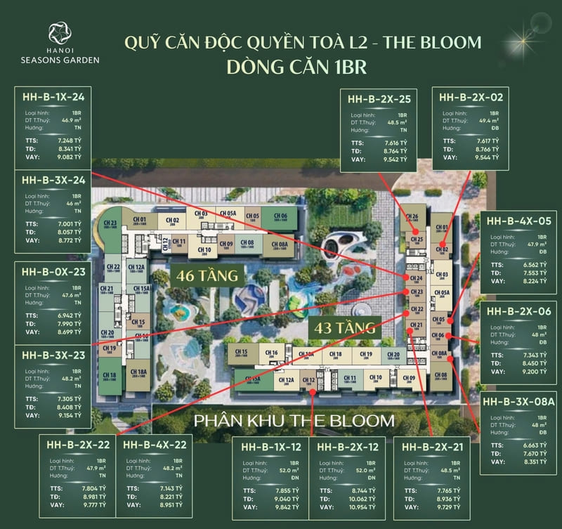 Quỹ căn độc quyền Masteri Cao X&agrave; L&aacute; 1