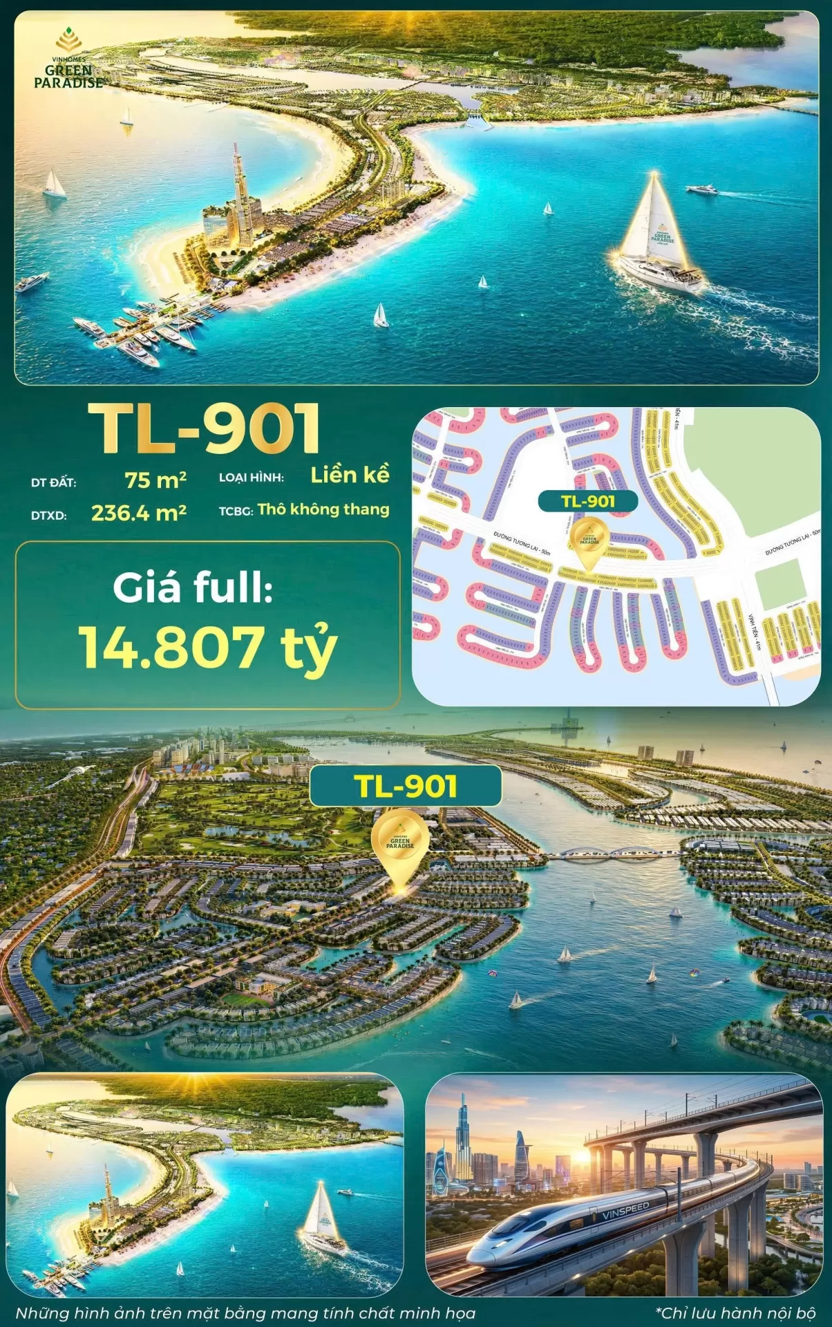 Nhà phố Boulevard Prime tại Vinhomes Green Paradise: Tiềm năng tạo dòng tiền & tăng giá