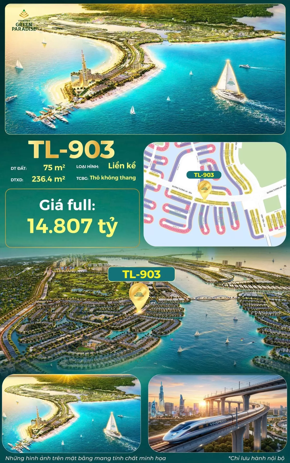 Nhà phố Boulevard Prime tại Vinhomes Green Paradise: Tiềm năng tạo dòng tiền & tăng giá