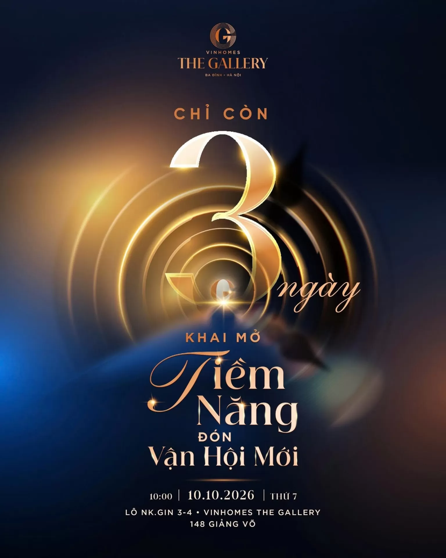 Đếm ngược 03 ngày | Sự kiện khai trương Văn phòng bán hàng Vinhomes The Gallery