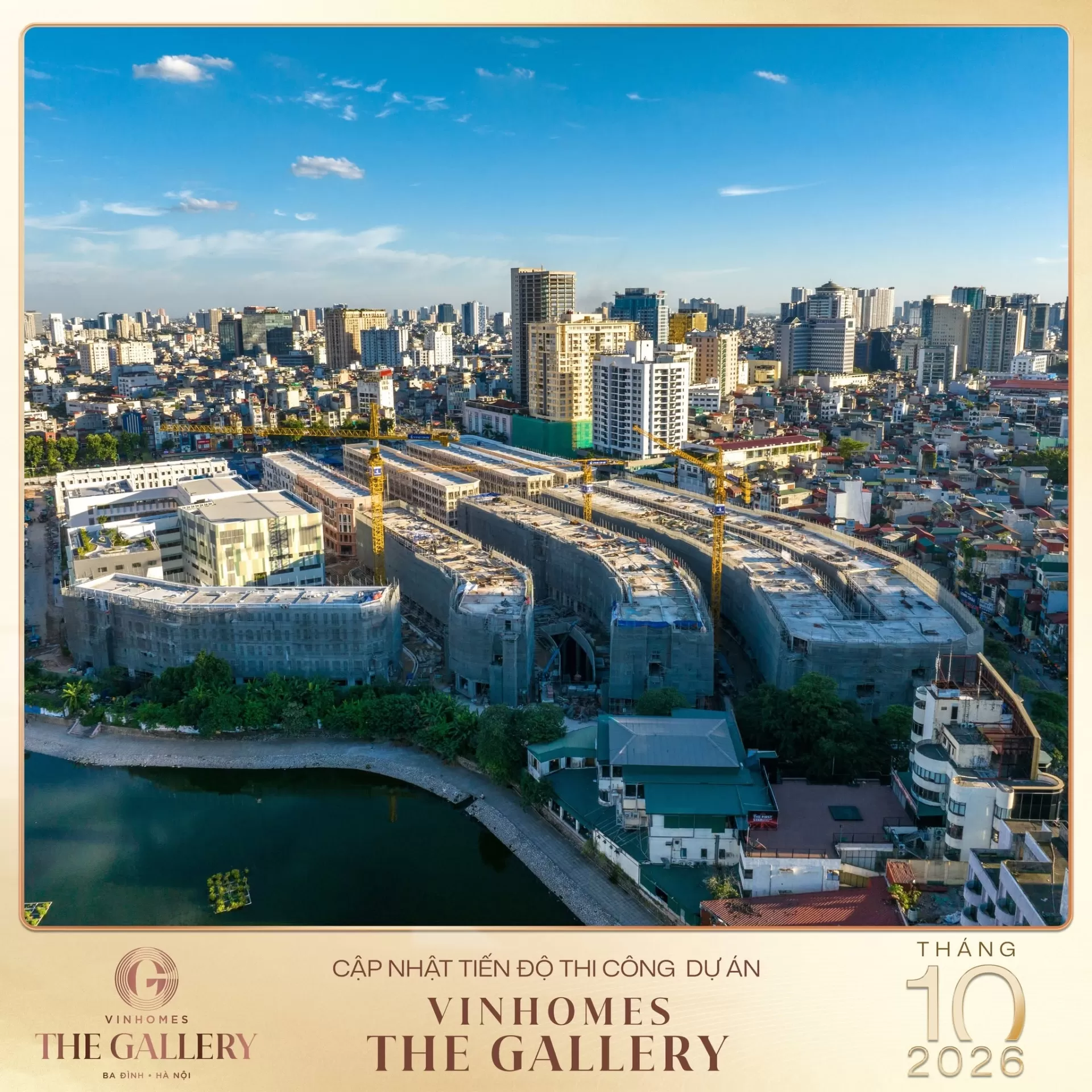 Tháng 10/2026: Cập nhật tiến độ Vinhomes The Gallery