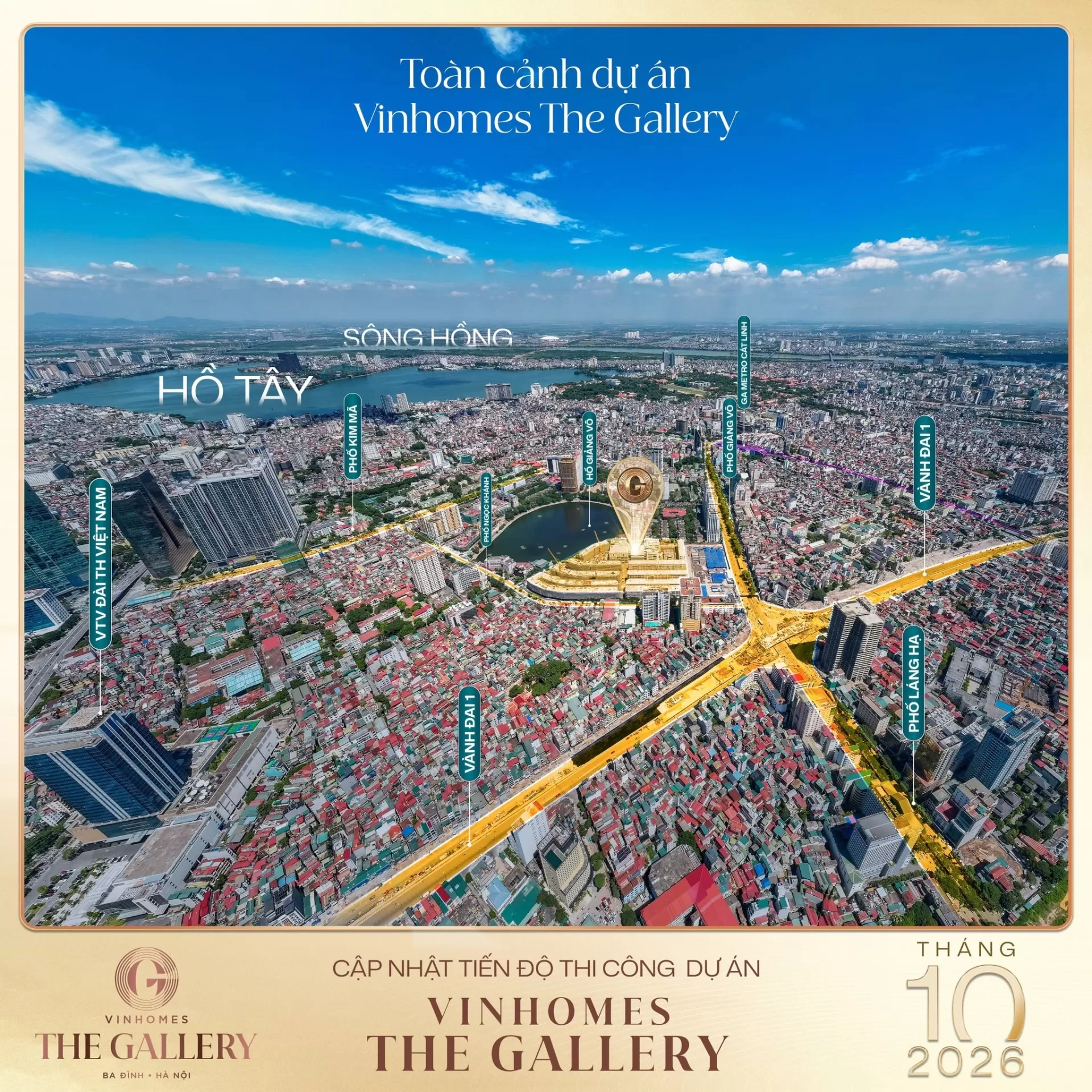 Tháng 10/2026: Cập nhật tiến độ Vinhomes The Gallery