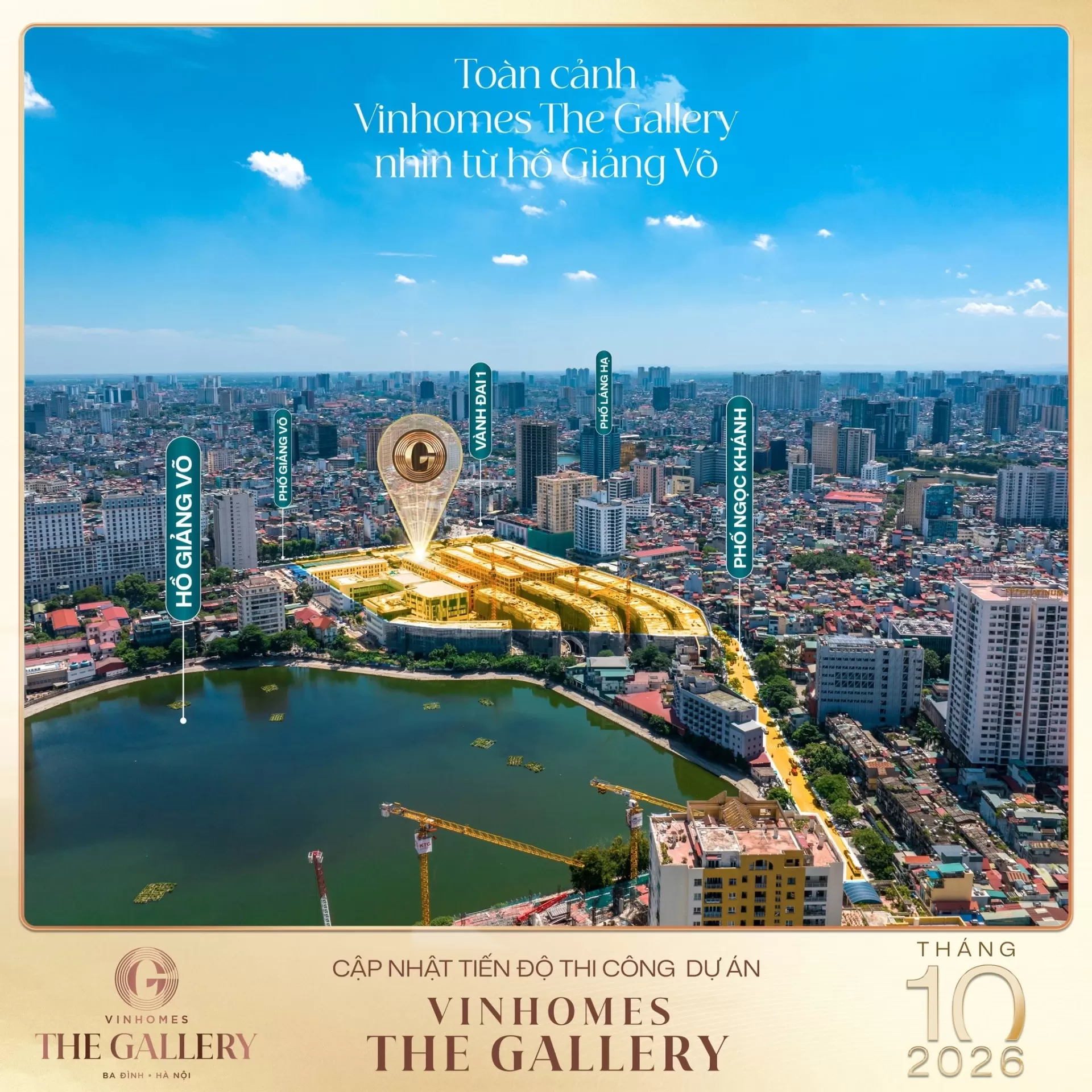 Tháng 10/2026: Cập nhật tiến độ Vinhomes The Gallery