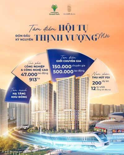 Vinhomes Grand Park: Tâm điểm hội tụ, đón đầu kỷ nguyên thịnh vượng mới!