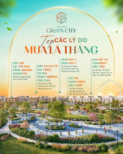 TOP các lý do mua nhà là thắng tại Vinhomes Green City