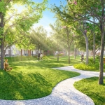 Công viên nội khu The Sunrise - Chốn xanh tại gia, tiện ích ngay nhà