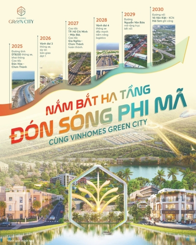 Vinhomes Green City: Hạ tầng khai mở từng nhịp tăng giá vững vàng